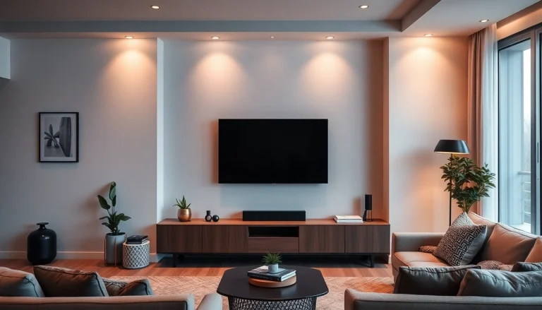 Enhance your home with SmartHomeGuysPHX's professional TV installation services for a stylish living room.