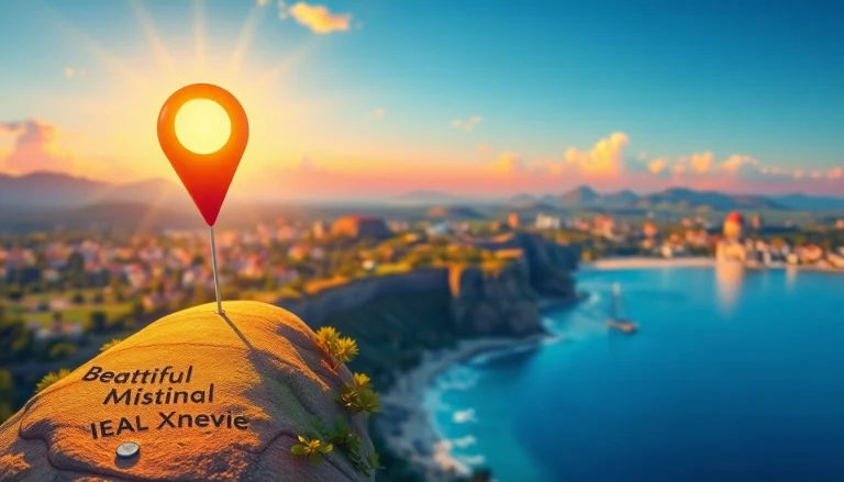 Discover the beauty of travel with a bright map pin; Visit Here to find your next destination.