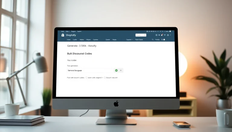 Shopify bulk discount code generator interface displaying unique code creation for sales.
