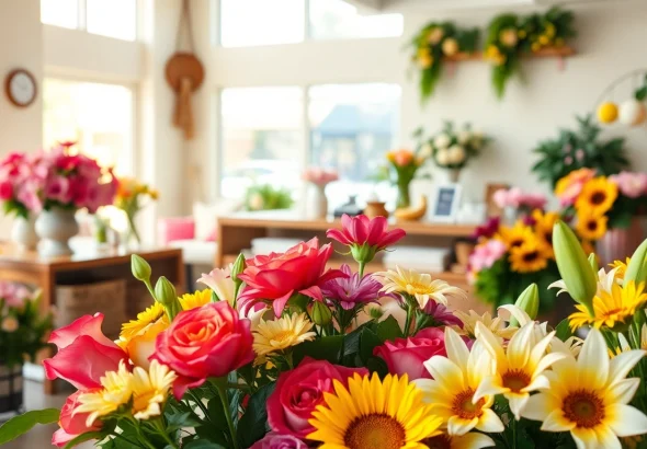 Visit a stunning Fountain valley florist showcasing vibrant flower arrangements and engaging customer service.