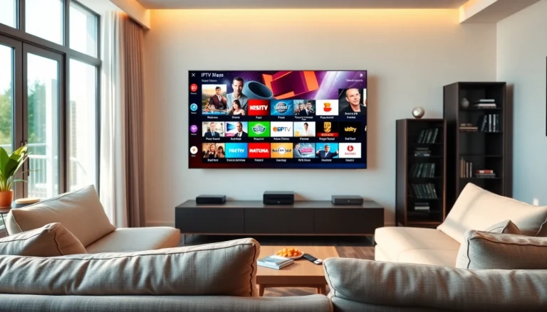 Enjoy no credit card IPTV trial in a modern living room with a cozy atmosphere.
