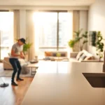 Bond cleaning Brisbane service showcasing dedicated cleaners ensuring a spotless apartment.