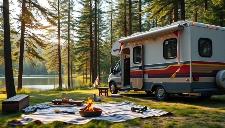 Transform your adventures with JRP Campers in a picturesque lakeside setting.