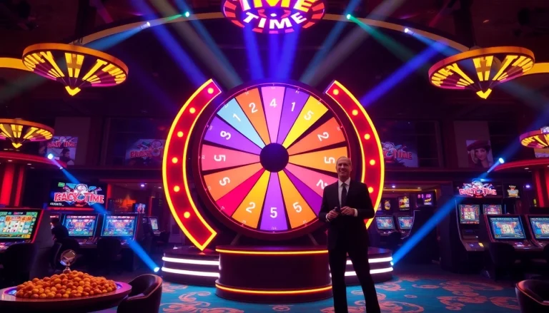Discover crazy time statistiche in an exciting casino setting with a colorful wheel and live action.