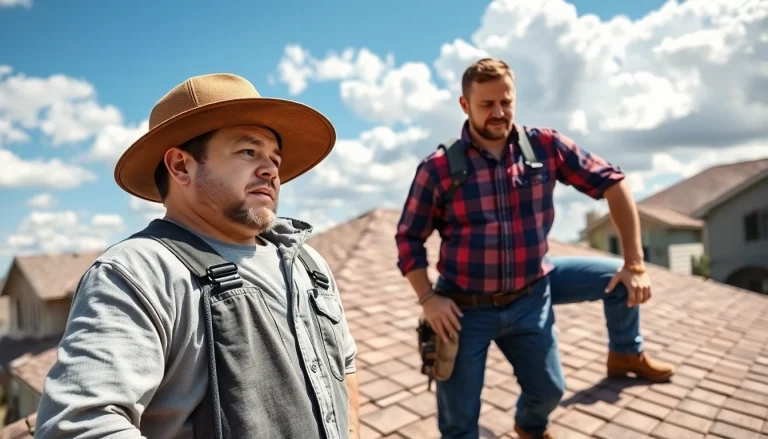 Inspecting roofs with 5-star roofing contractors Central Texas for quality assurance and reliability.