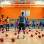 Join dynamic basketball training programs near me with dedicated athletes practicing skills.