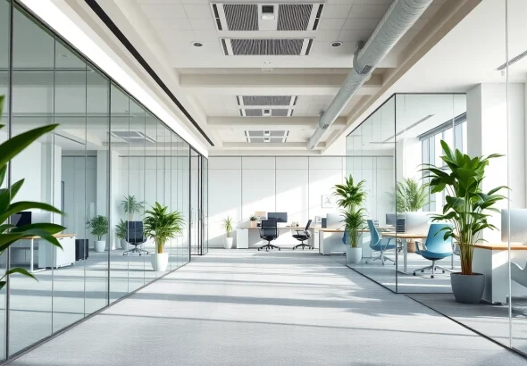 Enhance your space with movable glass partitions that elevate modern office design and functionality.