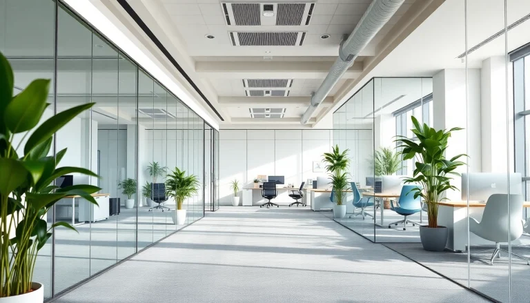 Enhance your space with movable glass partitions that elevate modern office design and functionality.