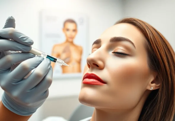 Expert administering botox injections in a serene clinic environment, highlighting professionalism and comfort.