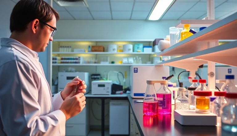 Researchers conduct all check experiments with TeSR™ feeder-free pluripotent stem cell culture media in a modern lab.