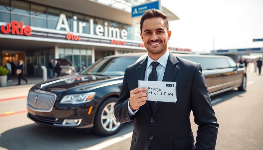 Vancouver airport to downtown limo service featuring a chauffeur with a black stretch limousine.