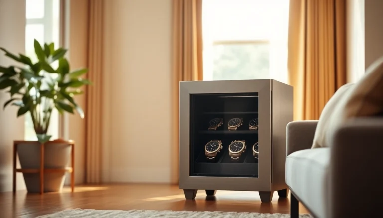 Protect your valuable collection in a premium watch safe with elegant design and security features.