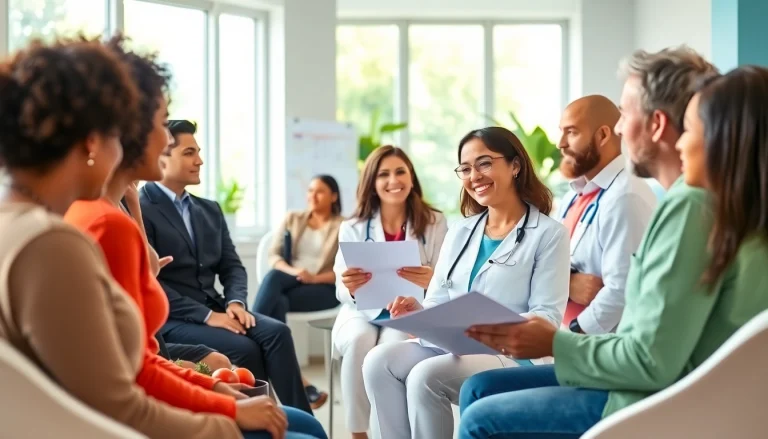 Consultation at a lose weight clinic near me, showcasing a nutritionist guiding clients with support and healthy options.