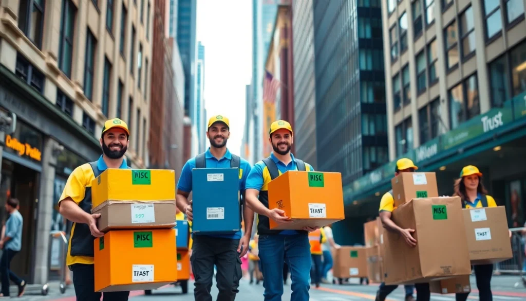 Cheap movers nyc assisting with a professional move in bustling New York City.