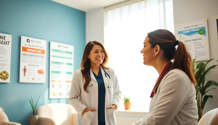 Consultation at a las vegas weight loss center focusing on personalized healthcare support.