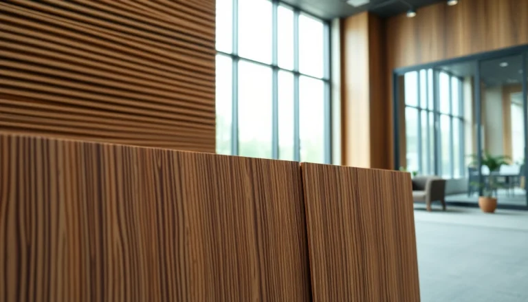 Enhancing sound quality with acoustic slat wood wall panels in a serene interior setting.