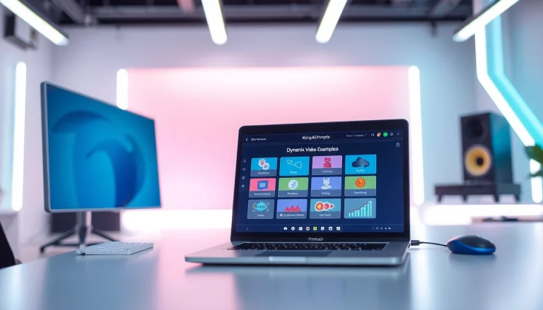 KlingAI Prompts dynamic video creation setup showcasing an innovative digital workspace.