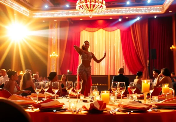 Experience the magic of the best dinner show in las vegas with a captivating performer on stage.