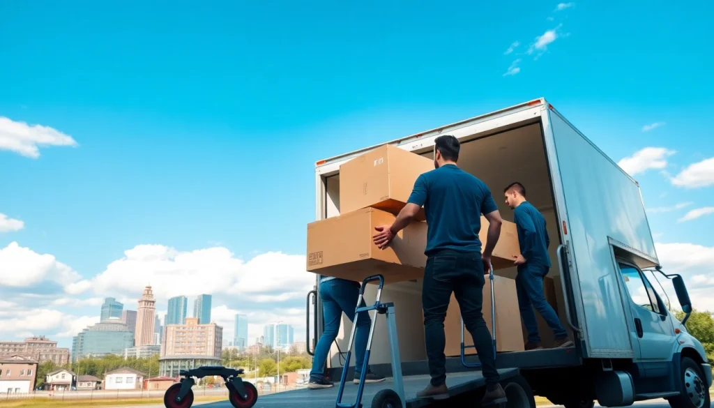 Movers Calgary efficiently relocating furniture into a truck, showcasing teamwork and professionalism in action.