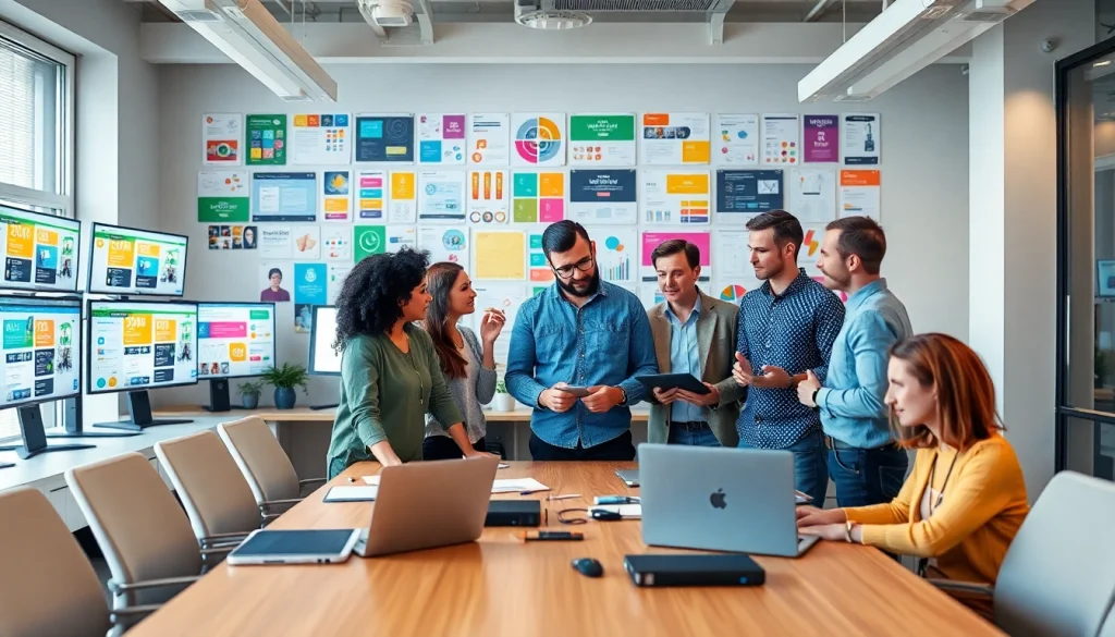 Watch a professional team focusing on innovative website design kansas city in a collaborative office space.